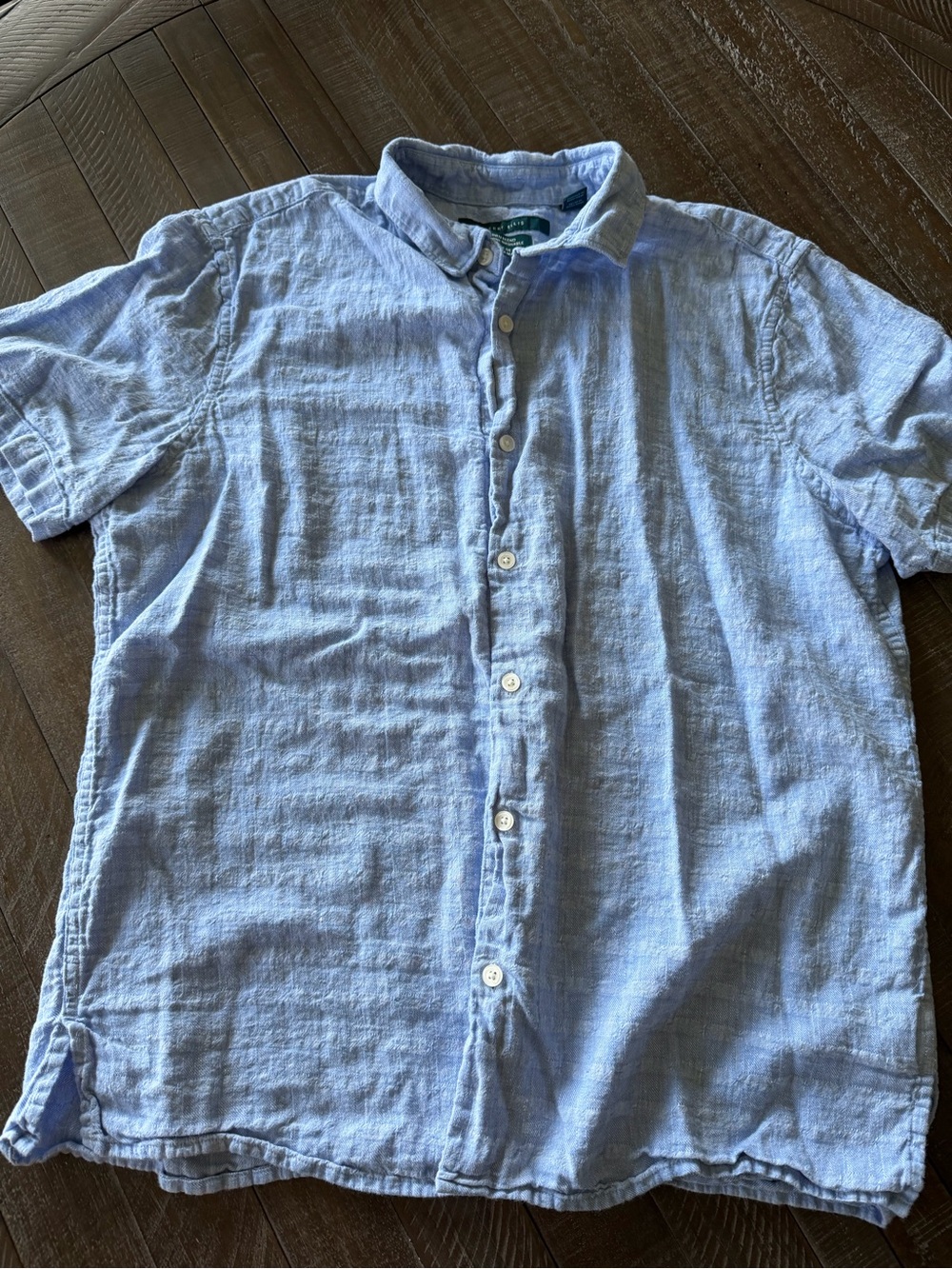 Perry Ellis Light Blue Short-Sleeve Button-Down Shirt
